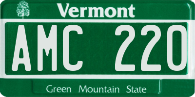 VT license plate AMC220