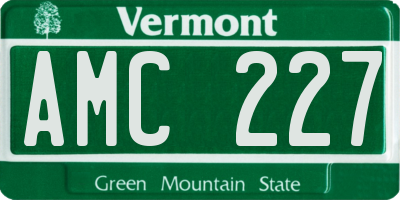 VT license plate AMC227
