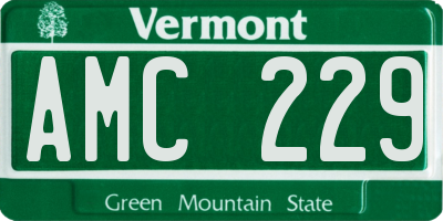 VT license plate AMC229