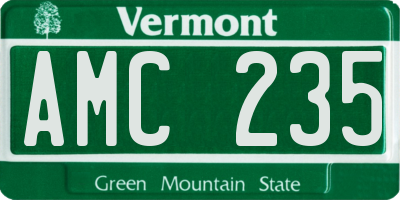 VT license plate AMC235