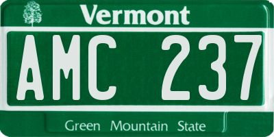 VT license plate AMC237
