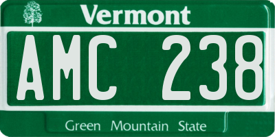 VT license plate AMC238