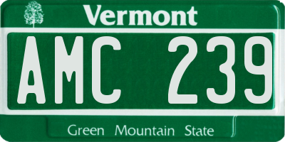 VT license plate AMC239