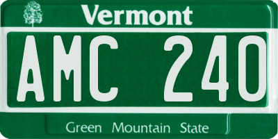 VT license plate AMC240