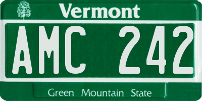 VT license plate AMC242