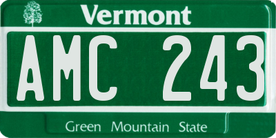 VT license plate AMC243