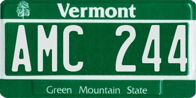VT license plate AMC244
