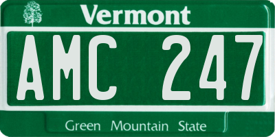 VT license plate AMC247