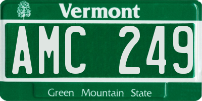 VT license plate AMC249