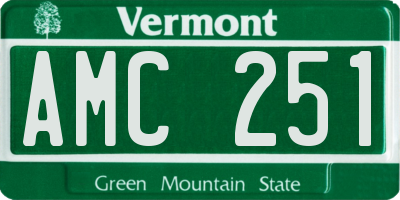 VT license plate AMC251