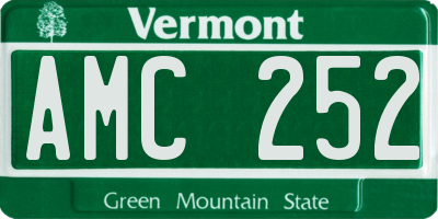 VT license plate AMC252