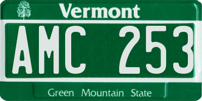 VT license plate AMC253