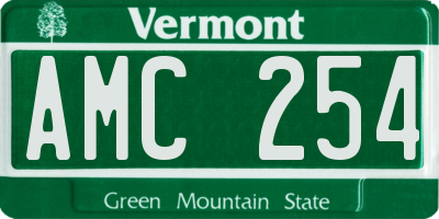 VT license plate AMC254