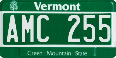 VT license plate AMC255