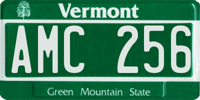 VT license plate AMC256