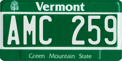 VT license plate AMC259