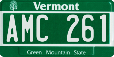 VT license plate AMC261