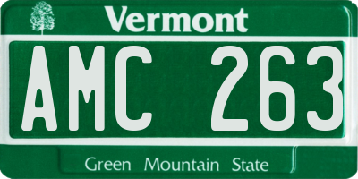 VT license plate AMC263