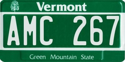 VT license plate AMC267