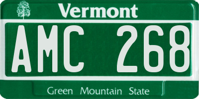 VT license plate AMC268