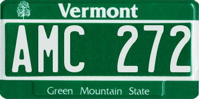 VT license plate AMC272