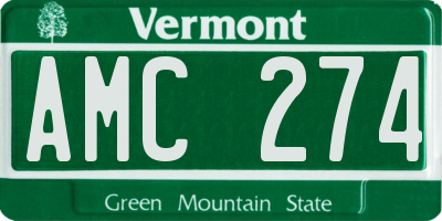 VT license plate AMC274