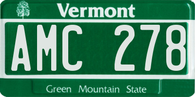 VT license plate AMC278