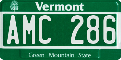 VT license plate AMC286