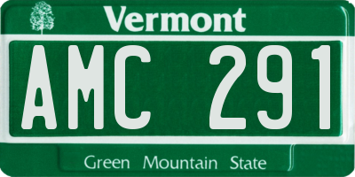 VT license plate AMC291