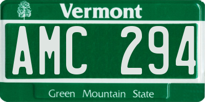 VT license plate AMC294