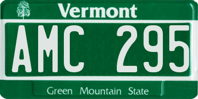 VT license plate AMC295