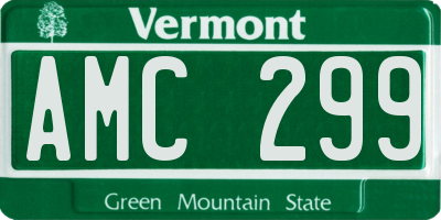 VT license plate AMC299