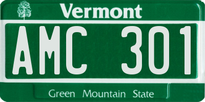 VT license plate AMC301