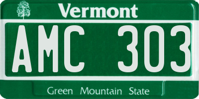 VT license plate AMC303
