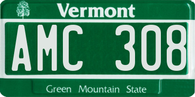 VT license plate AMC308