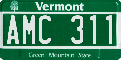 VT license plate AMC311