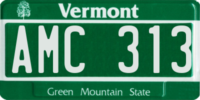 VT license plate AMC313