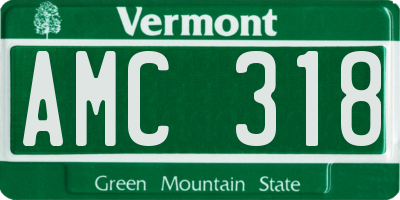 VT license plate AMC318