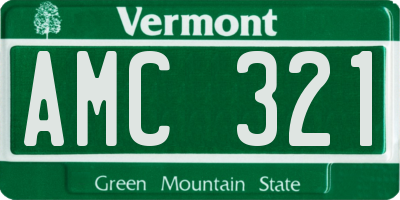 VT license plate AMC321