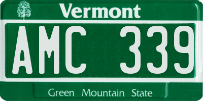 VT license plate AMC339