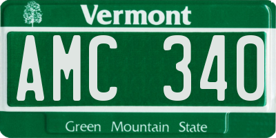 VT license plate AMC340