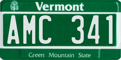VT license plate AMC341