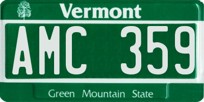 VT license plate AMC359