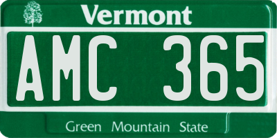 VT license plate AMC365