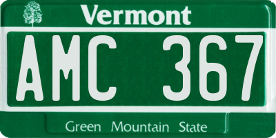 VT license plate AMC367