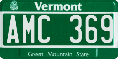 VT license plate AMC369