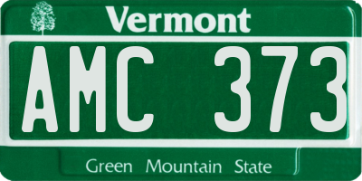 VT license plate AMC373