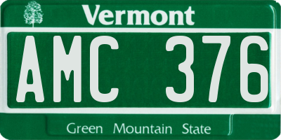 VT license plate AMC376