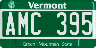 VT license plate AMC395
