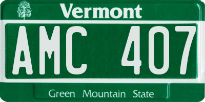 VT license plate AMC407